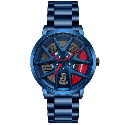 Cool Wheel Personality Hollow Out Quartz Watch