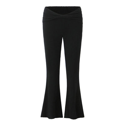 European And American Style Women's Fashion Sexy Casual Twist Tube Top Beautiful Back Tank-top Bell-bottom Pants